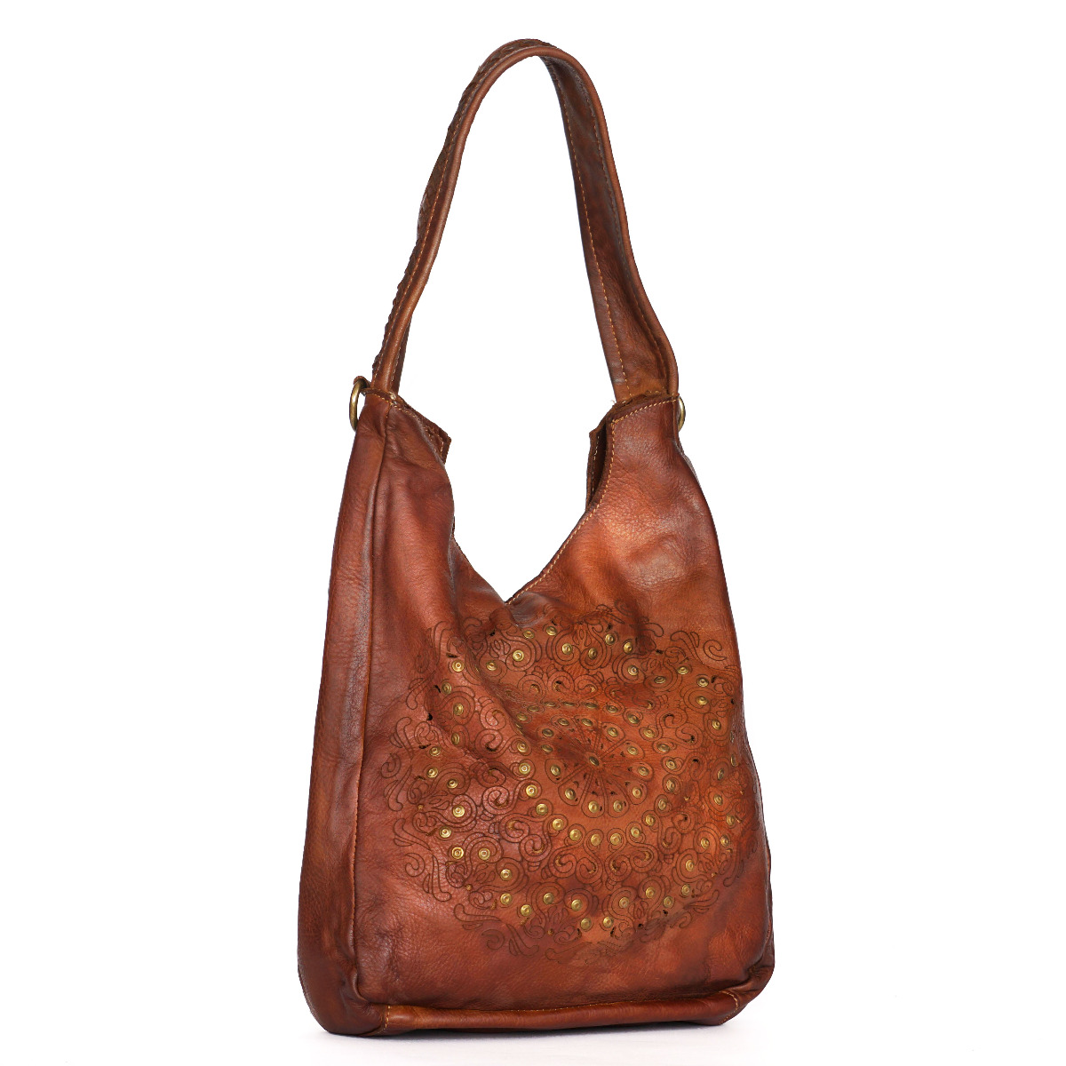 Handmade genuine leather women shoulder bag 